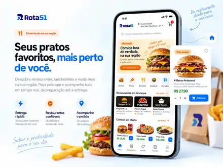 Alimentação no app Rota 51