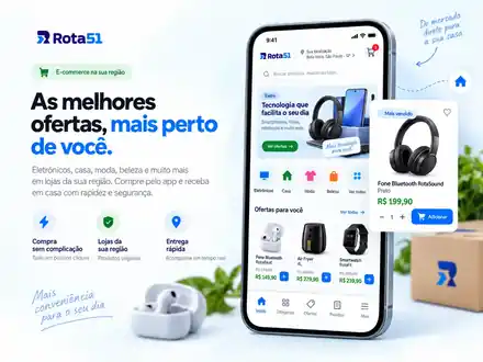 Compras no app Rota 51